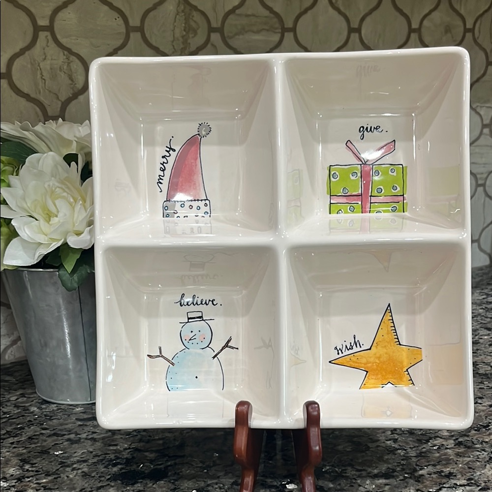 Rae Dunn Holiday Square Serving Dish
